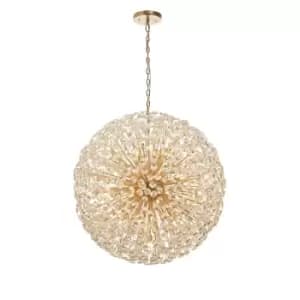 Salisbury Ceiling Pendant 1m Sphere 48 Light G9 French Gold, Crystal