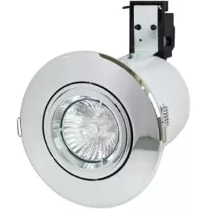 Robus GU/GZ10 Adjustable Fire Rated IP20 Non-Integrated Downlight Chrome - RF208-03