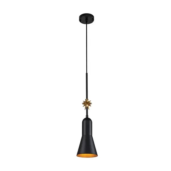 Elstead Etoile Ceiling Pendant Light - Matt Black, Gold
