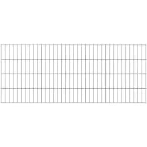 2D Garden Fence Panels 2.008x0.83 m 10 m (Total Length) Silver vidaXL - Silver