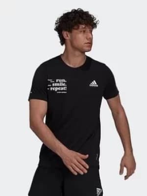 adidas Signature T-Shirt, White Size M Men