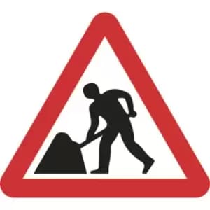 600MM Triangle Temporary Sign & Frame - Men At Work