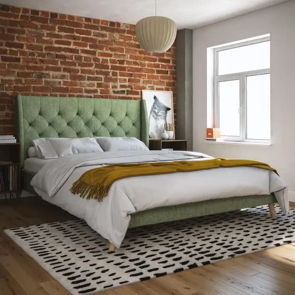 Novogratz Elena King Linen Bed