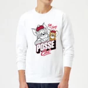 Tom & Jerry Posse Cat Sweatshirt - White - L