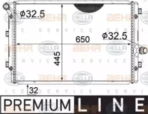 Radiator Heat Exchanger 8MK376774-044 by BEHR