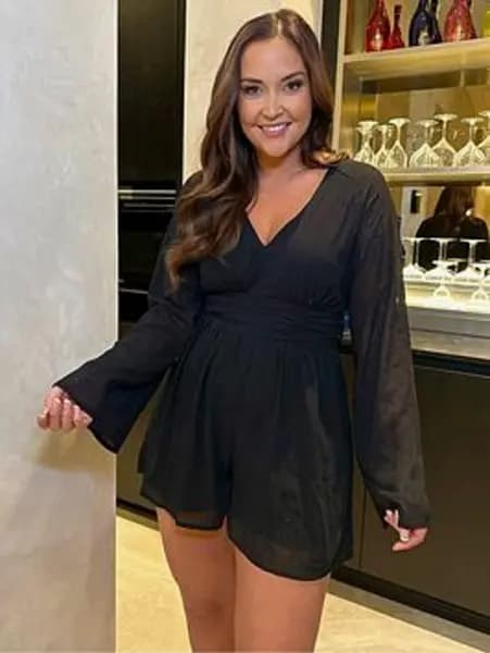 In The Style Black Diamante Embelished Playsuit Black Female 10 197180UK