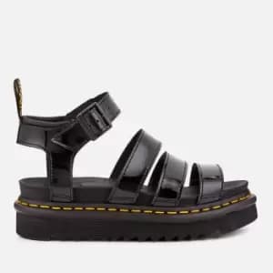 Dr. Martens Womens Blaire Patent Lamper Strappy Sandals - Black - UK 3
