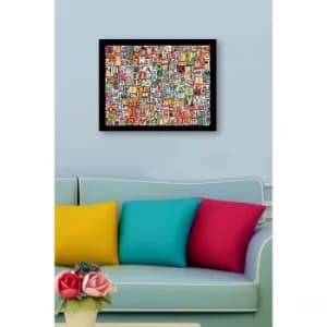 SC1209 Multicolor Decorative Framed MDF Painting
