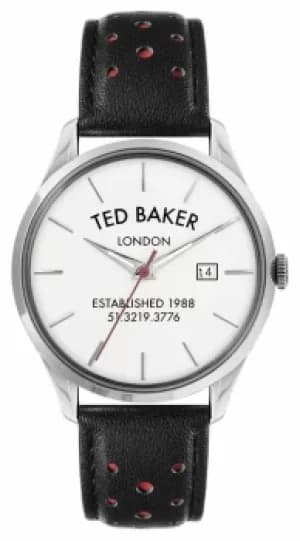 Ted Baker BKPLTS202 LEYTONN BROGUE Perforated Black Strap Watch