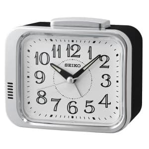 Seiko Bell Alarm Clock Black with White Dial