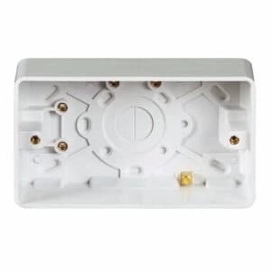 KnightsBridge Pure 47mm 2G Pattress Box With Earth Terminal for PURE Range
