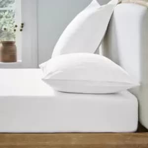 Ted Baker 250 Thread Count Plain Dye Kingsize Fitted Sheet, White