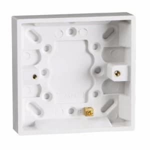 KnightsBridge 1 Gang 16mm Single Pattress Box With Earth Terminal