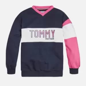 Tommy Hilfiger Girls Colorblock Tommy Sweatshirt - Desert Sky Colorblock - 10 Years