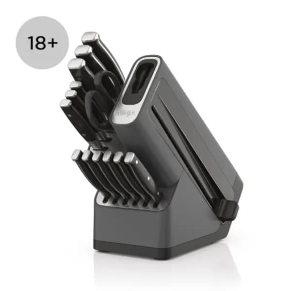 Ninja Foodi Stay Sharp Knife Block with Integrated Sharpener Deluxe 14x Piece Set K32014UK