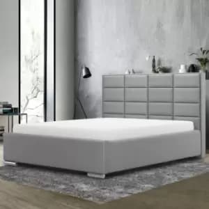 Envisage Trade - Tuanso Upholstered Beds - Plush Velvet, King Size Frame, Silver - Silver