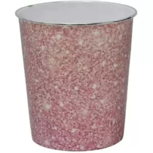Small Pink Sparkle Waste Paper Bin, 24.5cm x 26.5cm approx