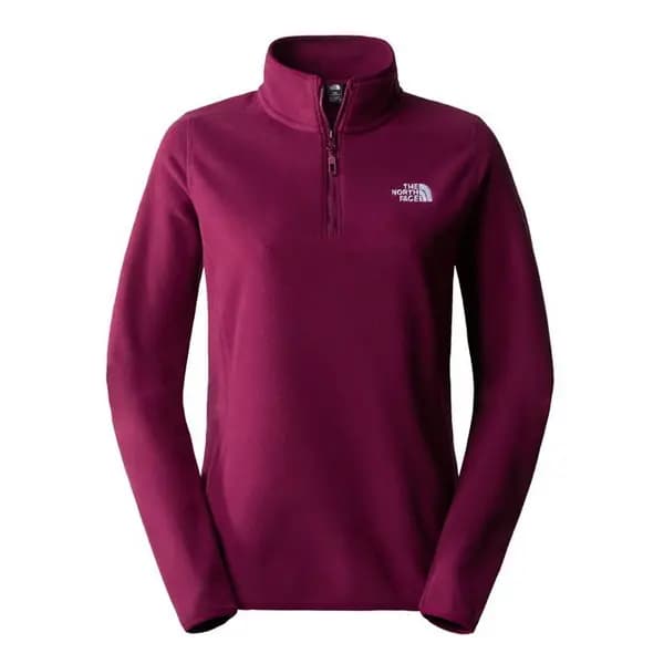 The North Face Womens 100 Glacier quarter Zip Fleece - Purple 8