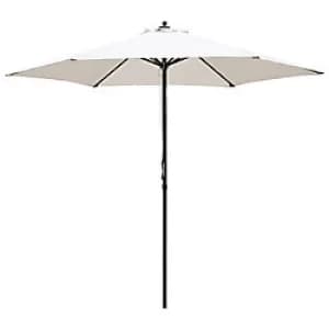 Outsunny Sun Umbrella 84D-067CW Steel, Polyester Cream White