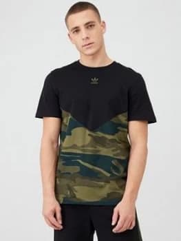 adidas Originals Camo T-Shirt - Black, Size L, Men