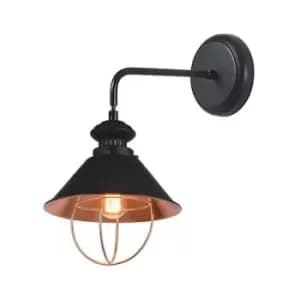 Larissa Nea Scone Dome Wall Lamp Black Copper