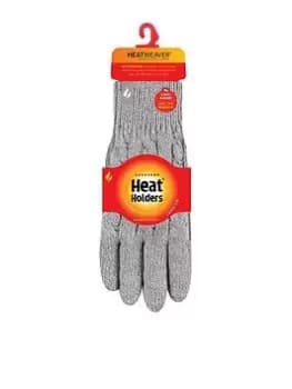 Heat Holders Willow Cable Gloves - Light Grey, Light Grey, Size S/M, Women