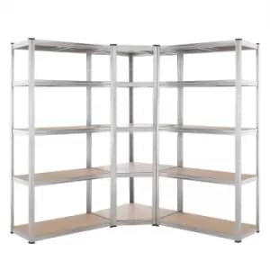 Heavy Duty Corner Shelf 3Pcs Set Galvanized 875kg each