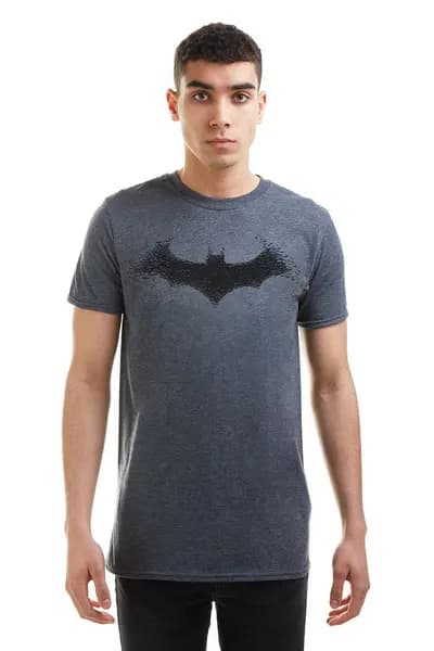 DC Comics Batman Bat Logo Cotton T-Shirt Dark Grey