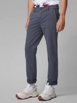 Boss Schino Slim Fit Chino Trousers - Washed Navy