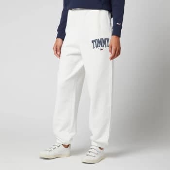 Tommy Jeans Womens Abo Tjw Collegiate Sweat Pants - Ivory Silk - S