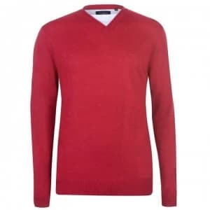 Pierre Cardin Mock Tee Neck Knit Mens - Berry