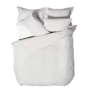 Linen House Manisha Tufted Duvet Cover Set (Double) (White)