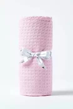 Organic Cotton Waffle Baby Blanket
