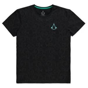 Assassins Creed - Nordic All-Over Print Mens Medium T-Shirt - Black
