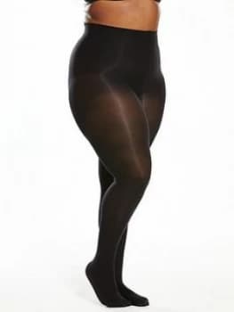 Pretty Polly 2 Pack Curve 60 Denier Opaque Tights - Black