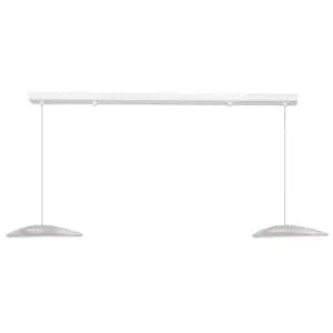 Invador Straight Bar Pendant Ceiling Light Shiny White