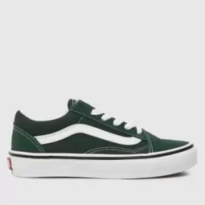 Vans Dark Green Old Skool Boys Junior Trainers