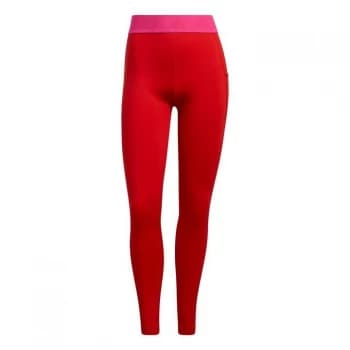 adidas Techfit Badge of Sport Tights Womens - Vivid Red / Team Real Magenta