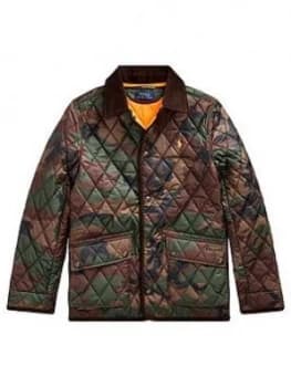 Ralph Lauren Boys Camo Print Quilted Jacket - Multi