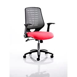 Dynamic Tilt & Lock Task Operator Chair Folding Arms Relay Silver Back, Bergamot Cherry Seat Without Headrest Medium Back