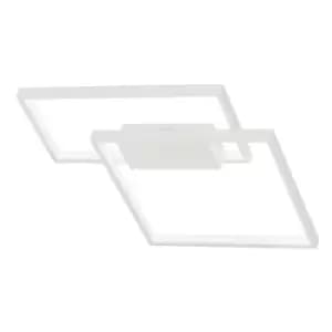 Arvada Integrated LED Semi Flush Light Sandy White Steel Aluminium LED 30W 2030Lm 3000K - Merano