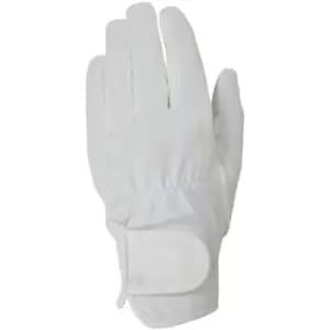 Hy5 Every Day Leather Riding Gloves (L) (White) - White