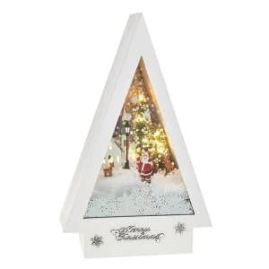 Snowtime Musical Tree Santa Ornament