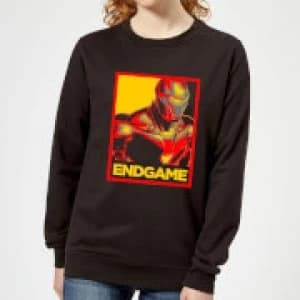 Avengers Endgame Iron Man Poster Womens Sweatshirt - Black