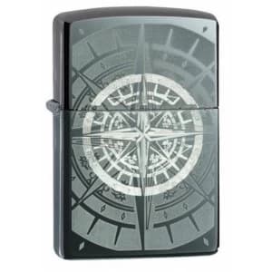 Zippo Black Ice Compass Black Ice Finish Windproof Lighter
