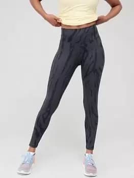 adidas Optime Training Icons Printed 7/8 Leggings - Grey/Black, Grey/Black Size XL Women