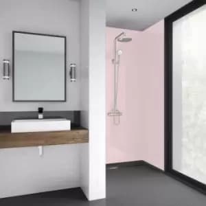 Mermaid Acrylic Matt Shower Wall Panel Rose 2440mm x 900mm x 4mm in Pink