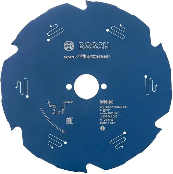 Bosch Fiber Cement Cutting Saw Blade 2608644345 Diameter: 210mm