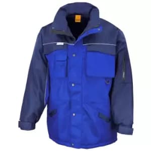 Result Mens Workguard Zip Sleeve Heavy Duty Water Repellent Windproof Jacket (3XL) (Royal/Navy)