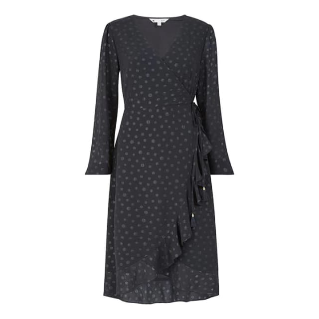 Yumi Green Spotted 'Greta' Wrap Dress - 8